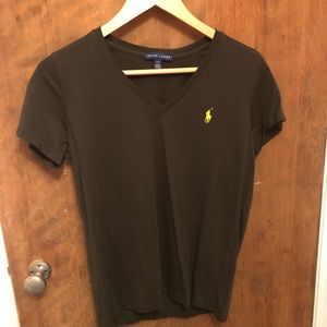 Women’s Army Green with yellow pony tee